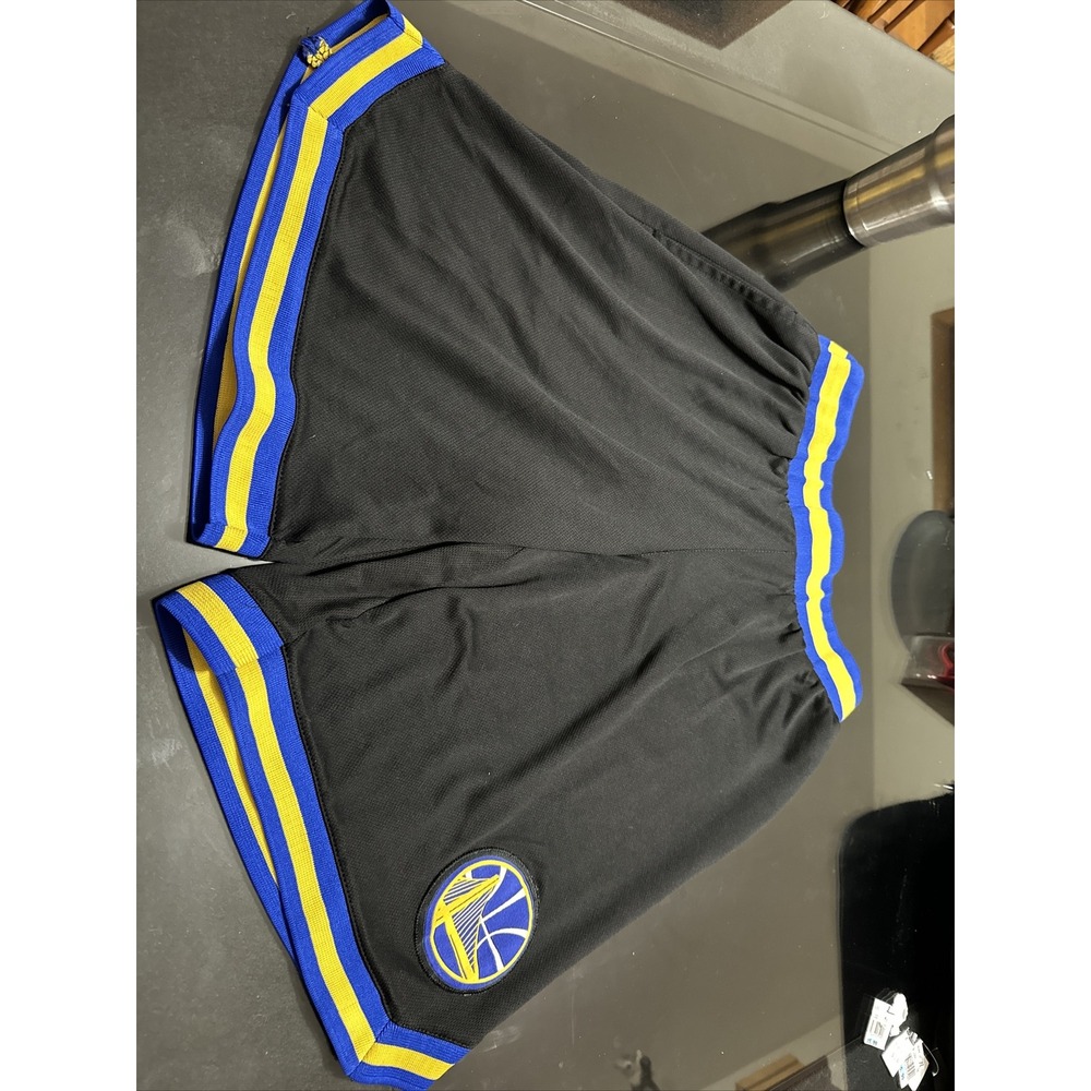 Golden State Warriors NBA Large Shorts Black Yellow And Blue
